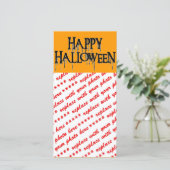Happy Halloween Drippy Text Image Feiertagskarte (Stehend Vorderseite)