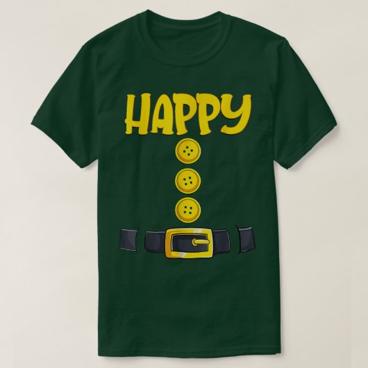 Happy Halloween Dwarf Costume Color Matching T-Shirt (Design vorne)