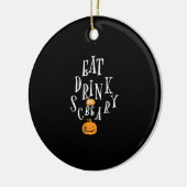 Happy Halloween Eat Drink And Be Scary Keramik Ornament (Links)