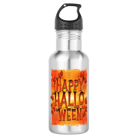 Happy Halloween Edelstahlflasche (Vorderseite)