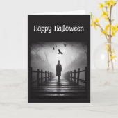 Happy Halloween Edgar Allan Poe Raven Gedicht Karte (Gelbe Blume)