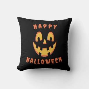 Happy Halloween Editable Pumpkin Kürbislaterne Kissen