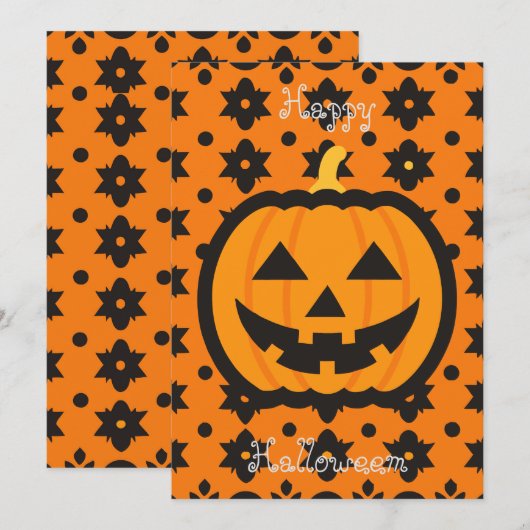 Happy Halloween Einladung (Vorne/Hinten)