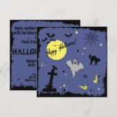 Happy Halloween Einladung (Vorne/Hinten)