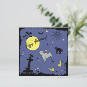 Happy Halloween Einladung (Stehend Vorderseite)