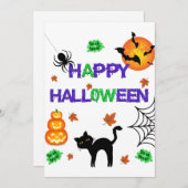 Happy Halloween Einladung (Vorne/Hinten)