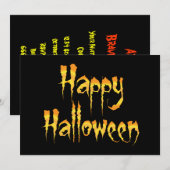Happy Halloween Einladung (Vorne/Hinten)