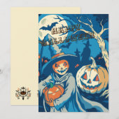 Happy Halloween Einladung (Vorne/Hinten)