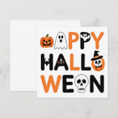 Happy halloween einladung (Vorne/Hinten)