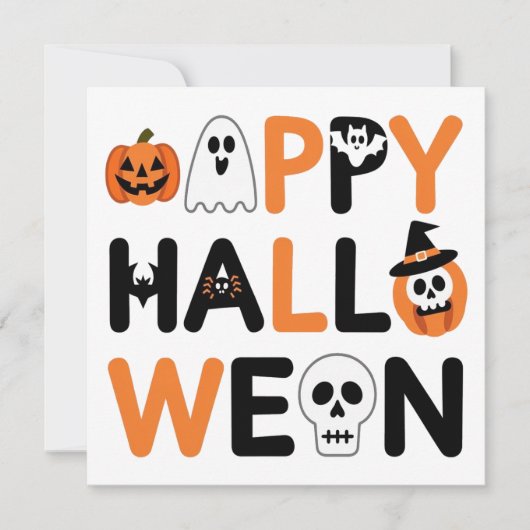 Happy halloween einladung (Vorderseite)