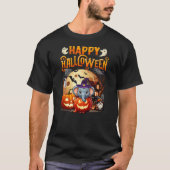 Happy Halloween Elephant Cosplay Witch In Carved P T-Shirt (Vorderseite)