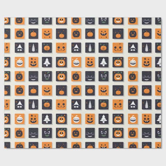 Happy Halloween Emoji for Kids Geschenkpapier (Flach)