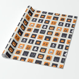 Happy Halloween Emoji for Kids Geschenkpapier