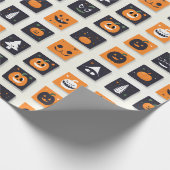 Happy Halloween Emoji for Kids Geschenkpapier (Ecke)