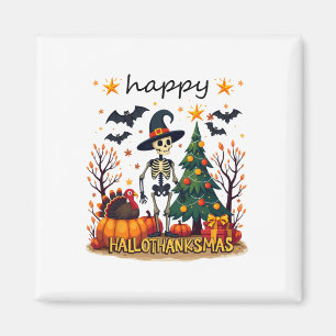Happy Halloween Erntedank Weihnachts Party Match Magnet