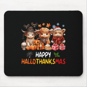 Happy Halloween Erntedank Weihnachtshochland Co Mousepad