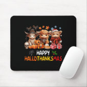 Happy Halloween Erntedank Weihnachtshochland Co Mousepad (Mit Mouse)