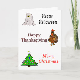 Happy Halloween, Erntedank, Weihnachtskarte Feiertagskarte