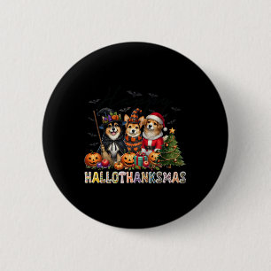 Happy Halloween Erntedank Weihnachtsliebhaber Button