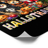 Happy Halloween Erntedank Weihnachtsliebhaber Poster (Ecke)