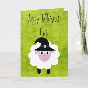 Happy Halloween Ewe Karte