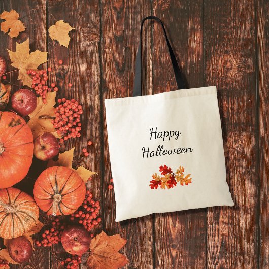 Happy Halloween Fall Foliage Niedlich Trick oder T Tragetasche