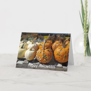 Happy Halloween Fall Pumpkin Display-Karte Karte