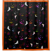 Happy Halloween Fall Spooky Ghost Friends Duschvorhang (Vorderseite)