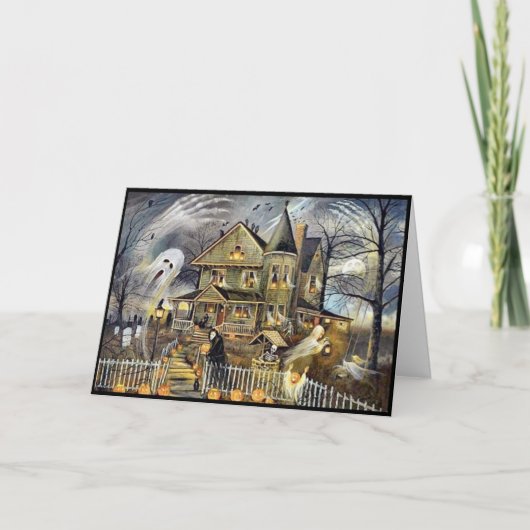 Happy Halloween Faltenkarte Feiertagskarte (Vorderseite)
