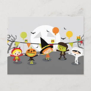 Happy Halloween Faltenkarte Feiertagspostkarte