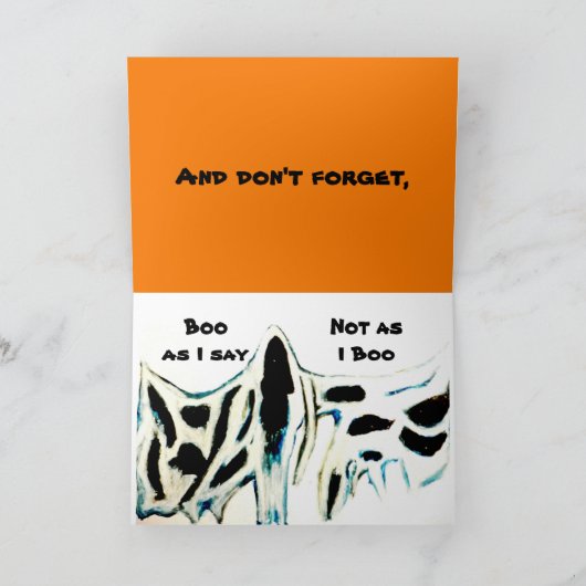 HAPPY HALLOWEEN -**Faltes Grußkarte Karte (Innenseite)