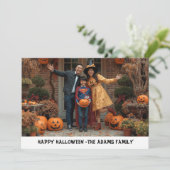 Happy halloween Familienfotokarte, halloween (Stehend Vorderseite)
