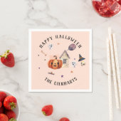 Happy Halloween Family Leckereien Custom Party Pap Serviette (Beispiel)