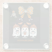 Happy Halloween – fantômes café mignons Glasuntersetzer (Rückseite)