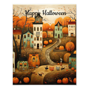 Happy Halloween farbenfrohe Abbildung Fotodruck