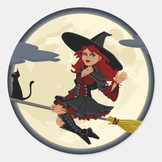 Happy Halloween Feiertag Grußdesign Runder Aufkleber (Vorderseite)