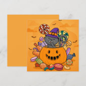 Happy Halloween Feiertagskarte (Vorne/Hinten)