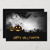 Happy Halloween Feiertagskarte (Vorne/Hinten)