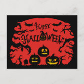 Happy Halloween Feiertagspostkarte (Vorderseite)