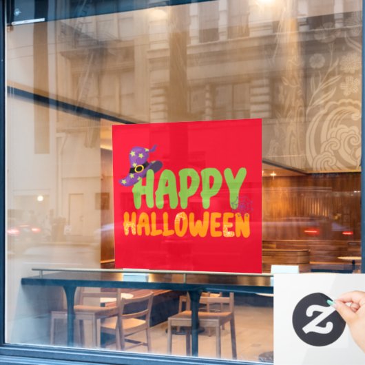 Happy Halloween Fensteraufkleber (Café-Fenster)