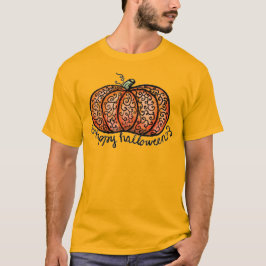 Happy Halloween filigraner Kürbis T-Shirt