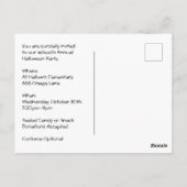 Happy Halloween Flamingo Bats Spuk Schloss Postkarte (Rückseite)