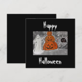 Happy Halloween Flat Card (Vorne/Hinten)