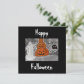 Happy Halloween Flat Card (Stehend Vorderseite)