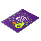 Happy Halloween Fledermaus Avocado weiß Notizblock (Linke Seite)