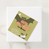 Happy Halloween Fledermaus niedliche Katzengeschen Geschenkanhänger (Beispiel)