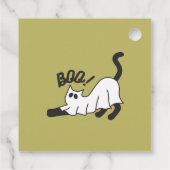 Happy Halloween Fledermaus niedliche Katzengeschen Geschenkanhänger (Rückseite)