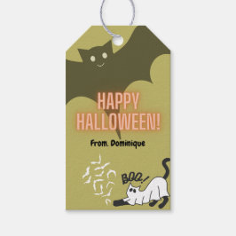 Happy Halloween Fledermaus niedliche Katzengeschen Geschenkanhänger