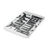 Happy Halloween - Fledermäuse Badematte (Schrägansicht)