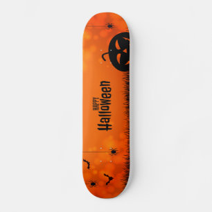 Happy Halloween (Fledermäuse und Spinnen) Skateboard